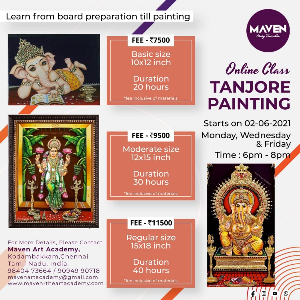 Tanjore Painting Online Class Maven