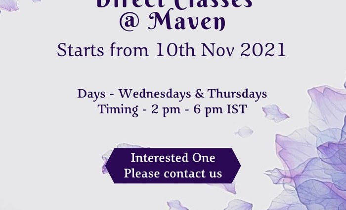 Direct Class from 10th Nov 2-01