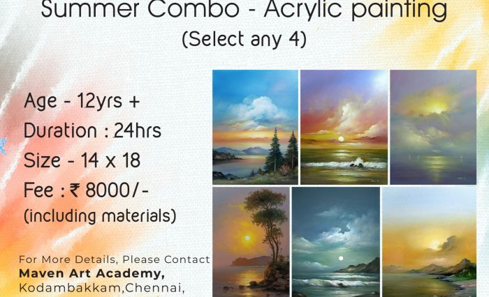 summer combo acrylic paintng