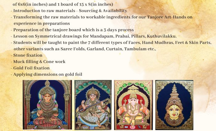 Tanjore painting 6 months certificate course