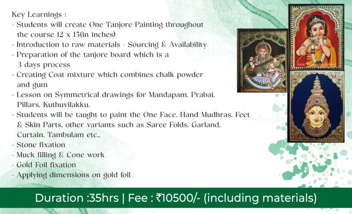 Tanjore painting short term certificate course