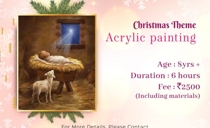 Christmas theme Acrylic painting single image