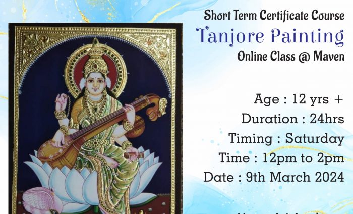 Tanjore online short term certificate course