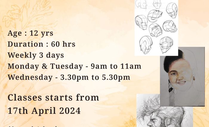 Portrait drawing short term course