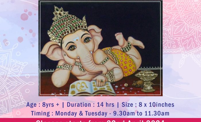 Tanjore Painting Ganesha 8x10